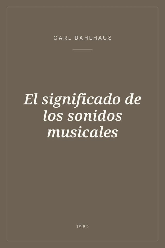 Portada de El significado de los sonidos musicales