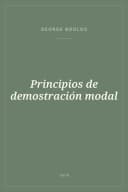 Portada de Principios de demostración modal