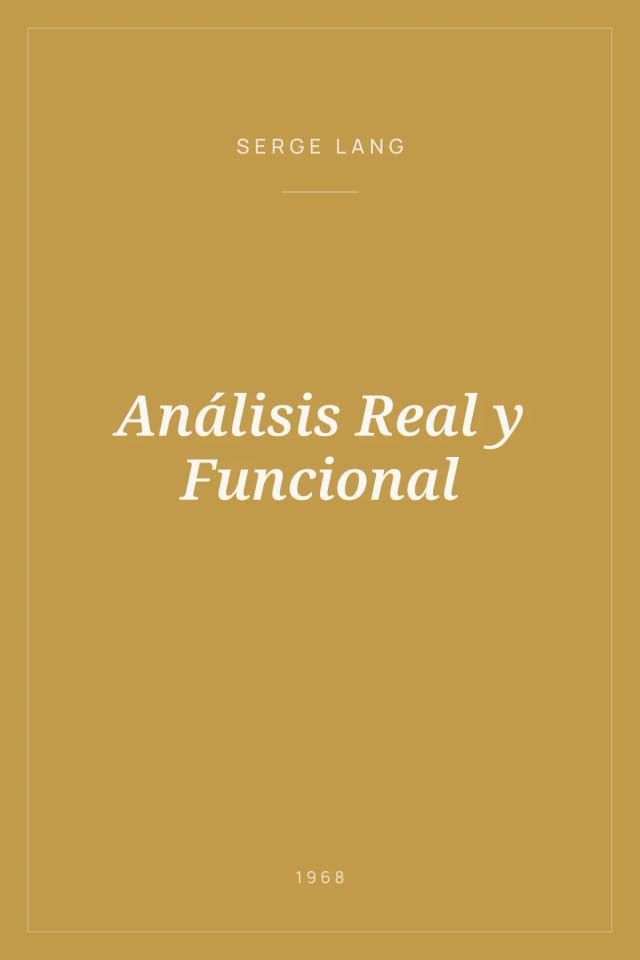 Portada de Análisis Real y Funcional