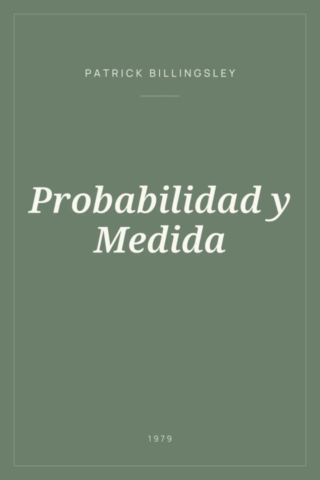 Portada de Probabilidad y Medida