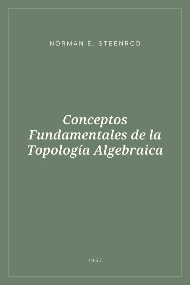 Portada de Conceptos Fundamentales de la Topología Algebraica