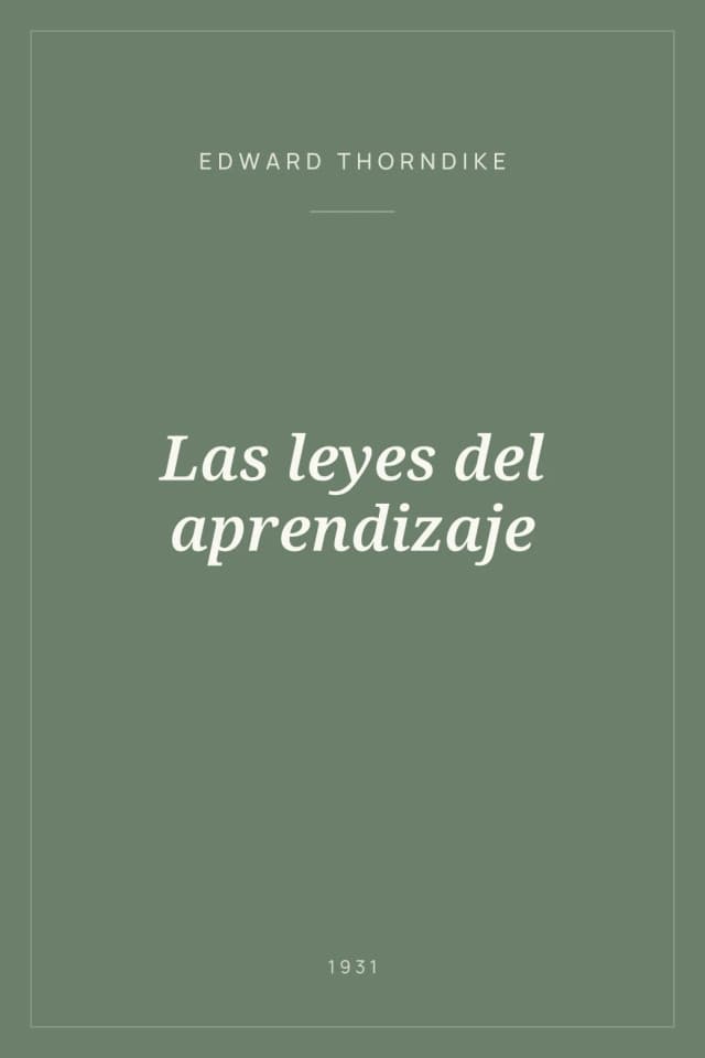 Portada de Las leyes del aprendizaje