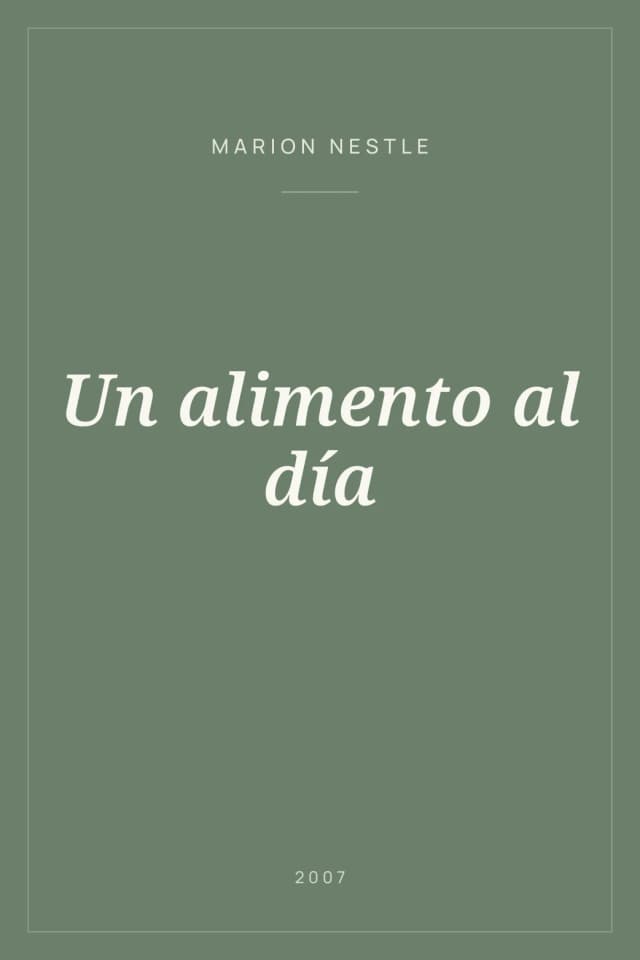 Portada de Un alimento al día