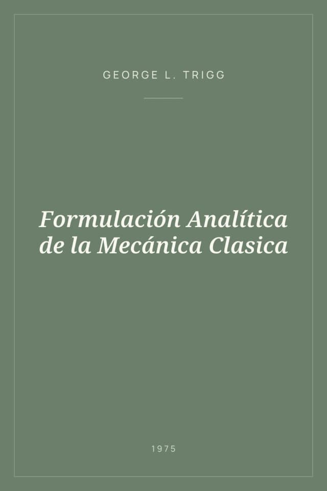 Portada de Formulación Analítica de la Mecánica Clasica