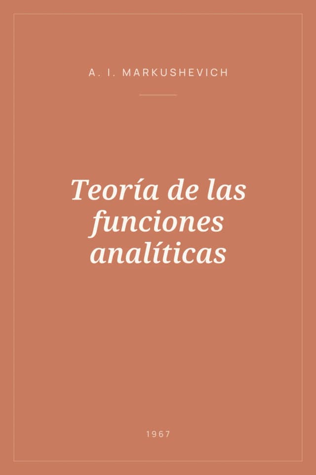 Portada de Teoría de las funciones analíticas