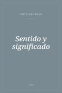 Portada de Sentido y significado