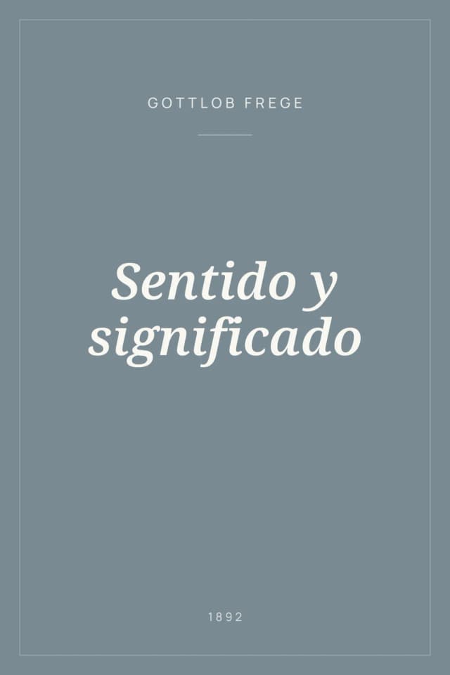Portada de Sentido y significado