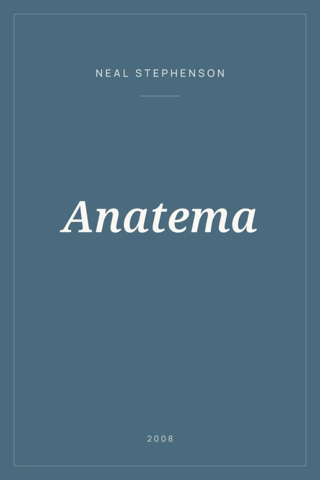 Portada de Anatema