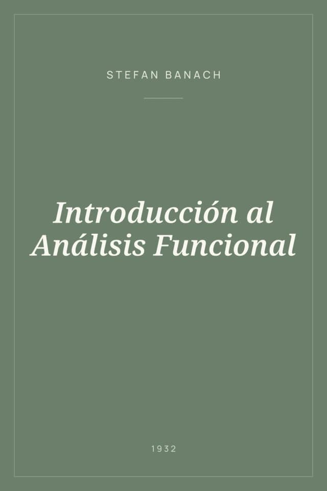 Portada de Introducción al Análisis Funcional