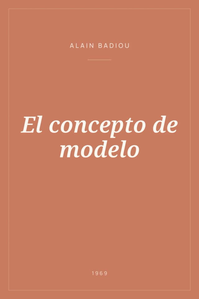 Portada de El concepto de modelo