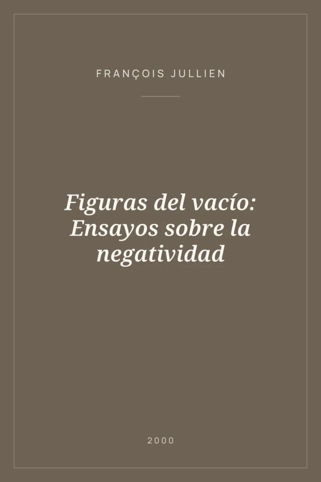 Portada de Figuras del vacío: Ensayos sobre la negatividad