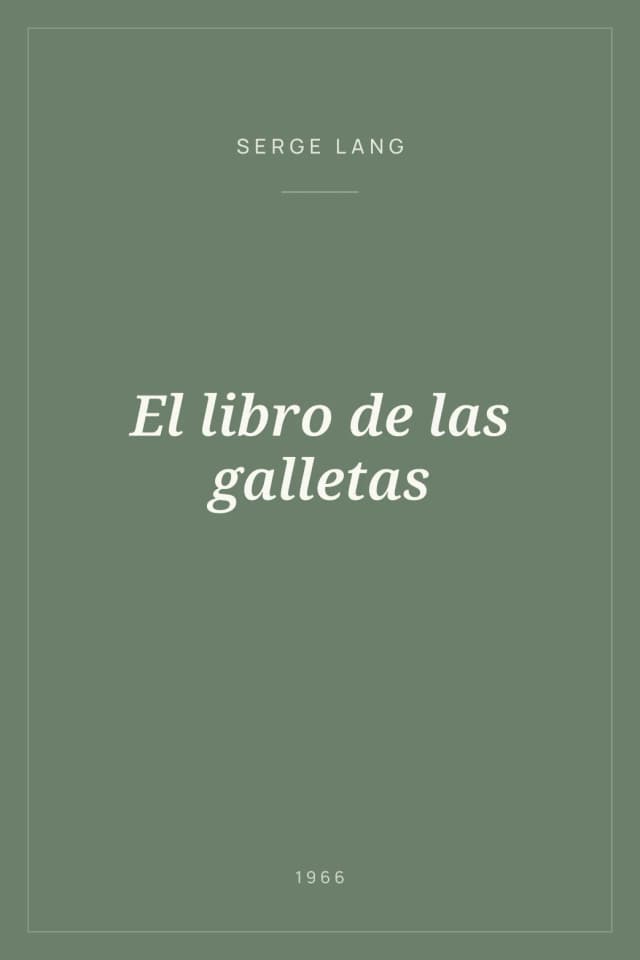 Portada de El libro de las galletas
