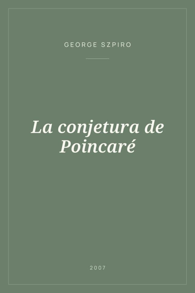 Portada de La conjetura de Poincaré