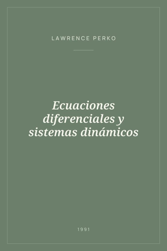 Portada de Ecuaciones diferenciales y sistemas dinámicos