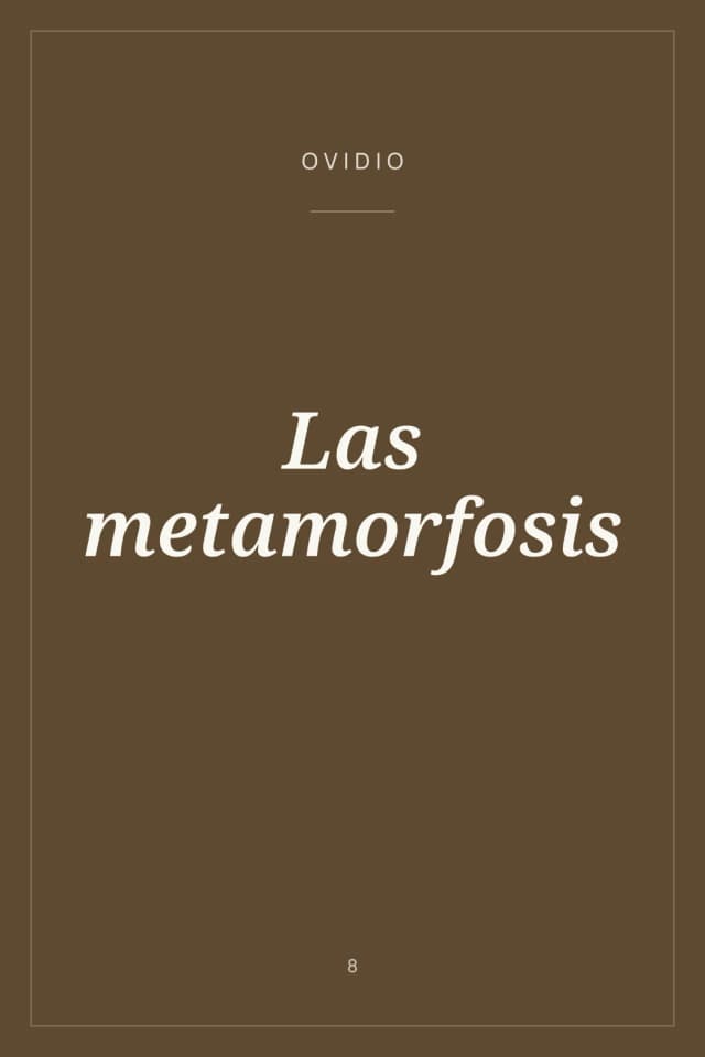 Portada de Las metamorfosis