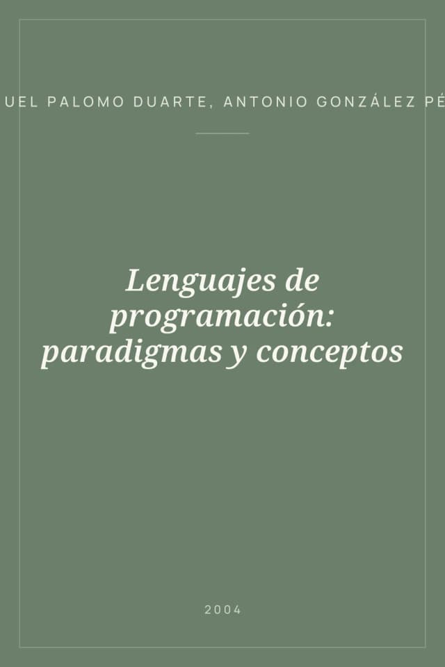 Portada de Lenguajes de programación: paradigmas y conceptos