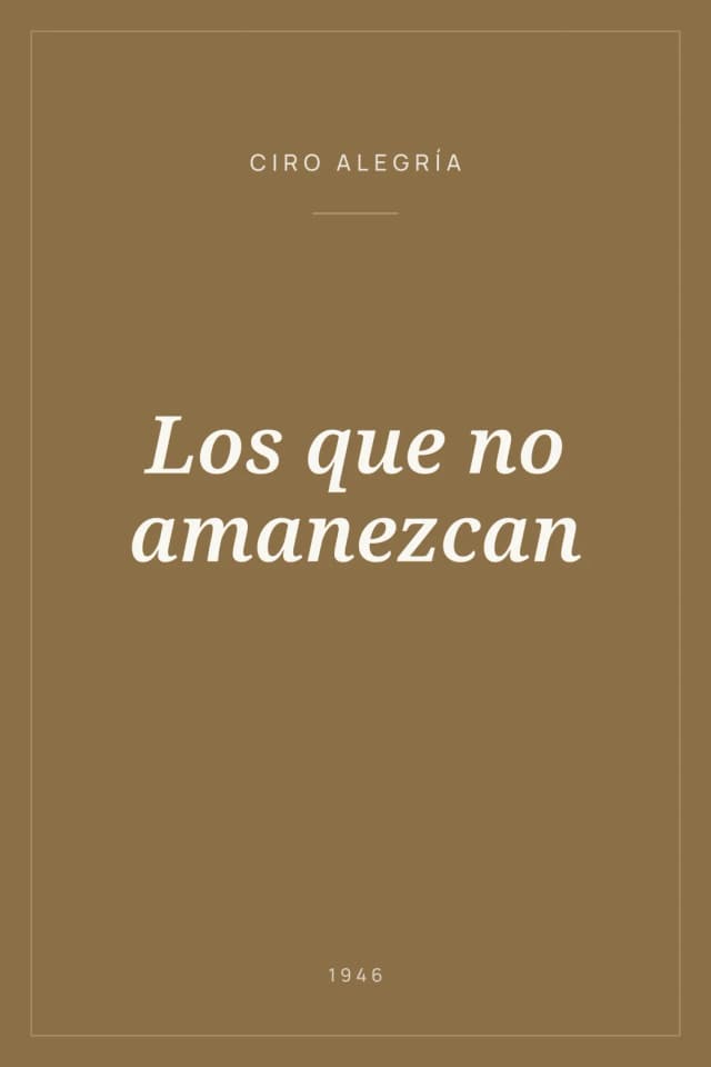 Portada de Los que no amanezcan
