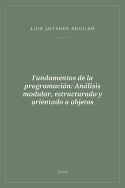 Portada de Fundamentos de la programación: Análisis modular, estructurado y orientado a objetos