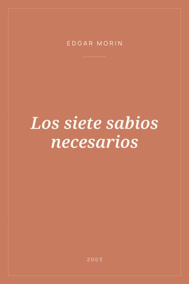 Portada de Los siete sabios necesarios