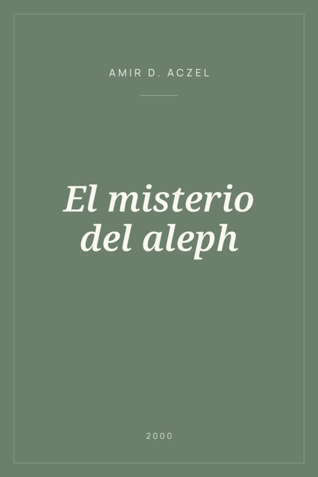 Portada de El misterio del aleph