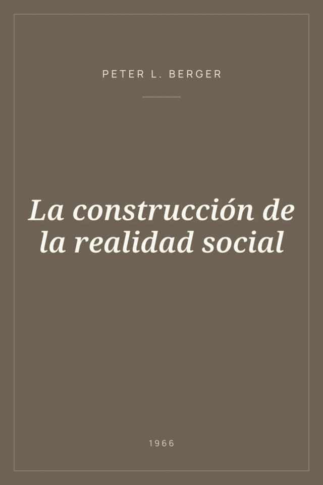 Portada de La construcción de la realidad social