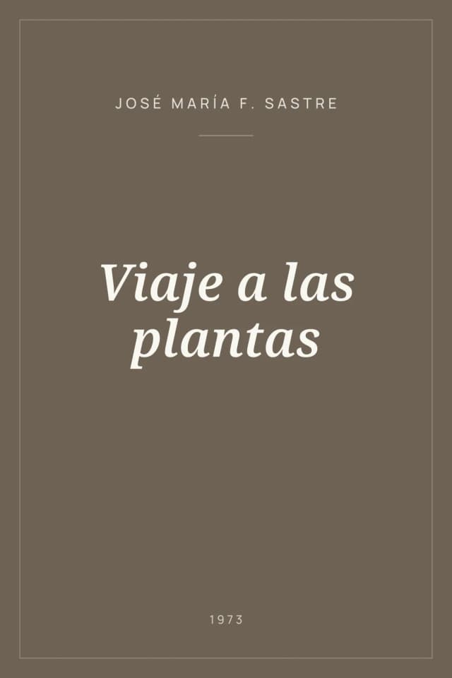 Portada de Viaje a las plantas