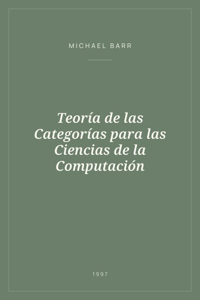 Portada de Teoría de las Categorías para las Ciencias de la Computación