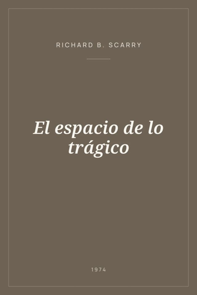 Portada de El espacio de lo trágico