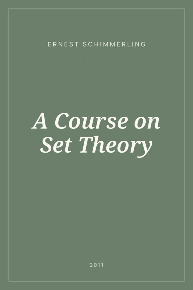 Portada de A Course on Set Theory