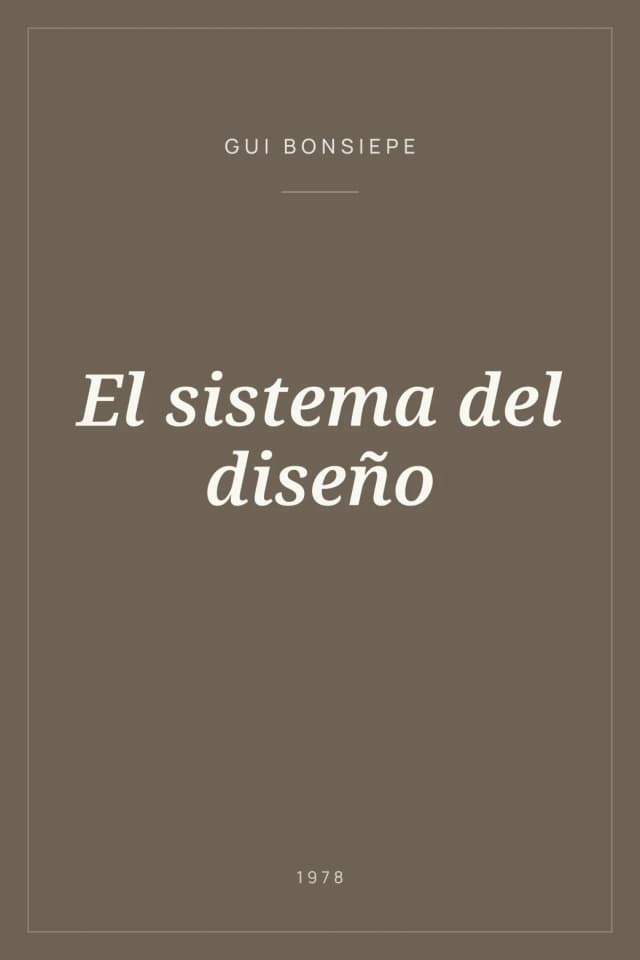 Portada de El sistema del diseño