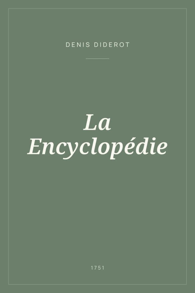 Portada de La Encyclopédie