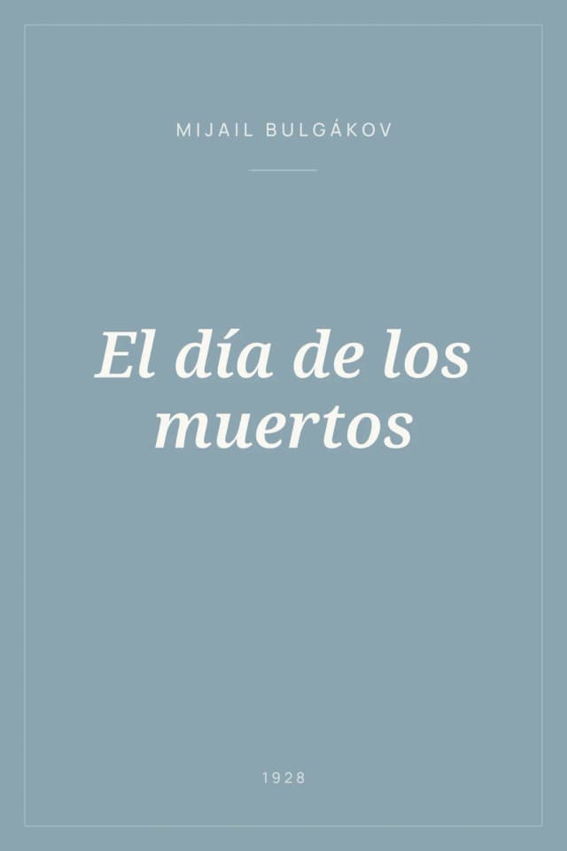 Portada de El día de los muertos