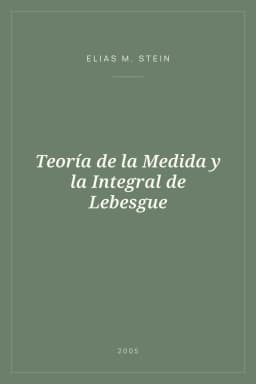 Portada de Teoría de la Medida y la Integral de Lebesgue