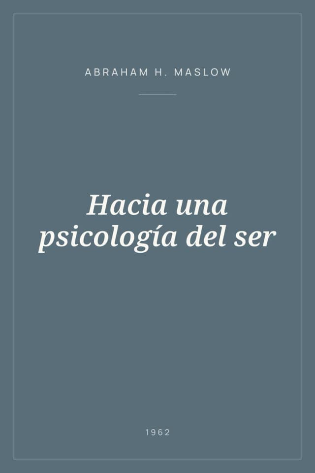 Portada de Hacia una psicología del ser