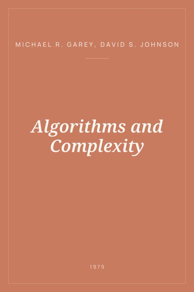 Portada de Algorithms and Complexity