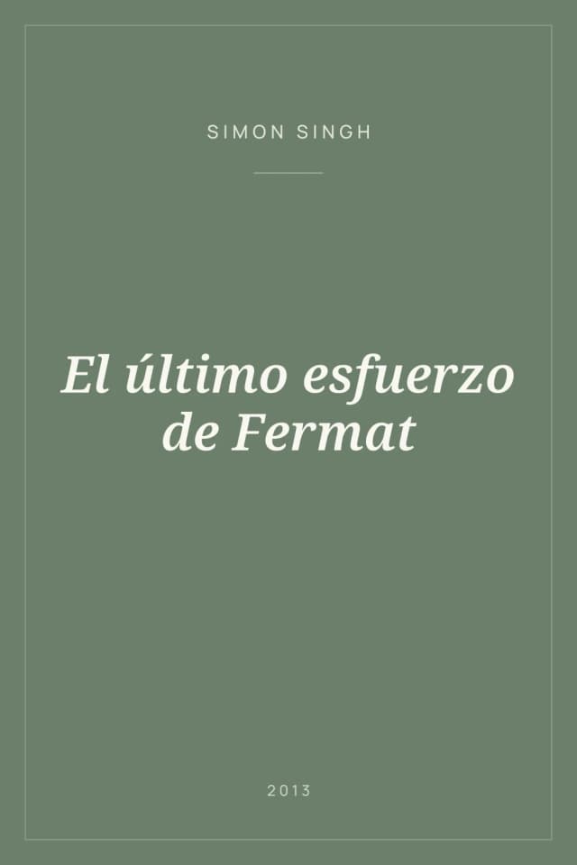 Portada de El último esfuerzo de Fermat