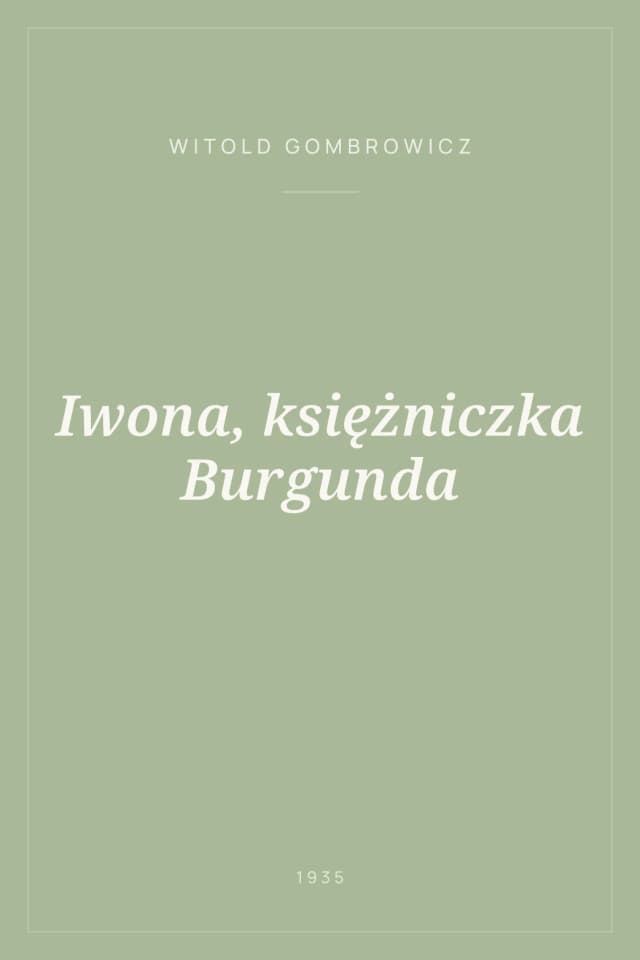 Portada de Iwona, księżniczka Burgunda