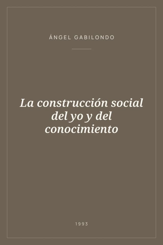 Portada de La construcción social del yo y del conocimiento