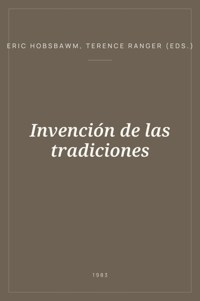 Portada de Invención de las tradiciones