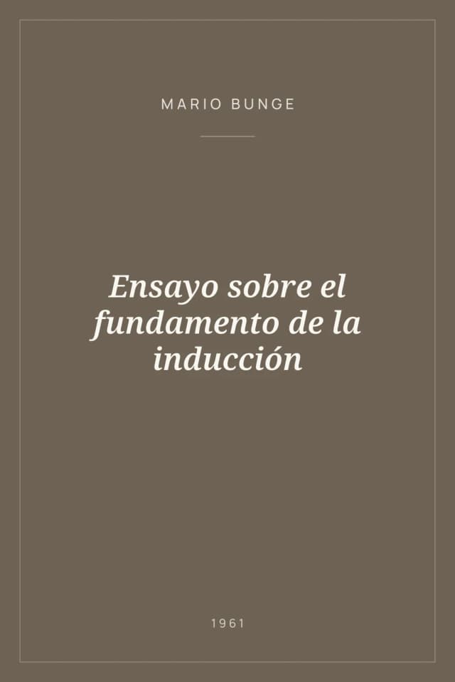 Portada de Ensayo sobre el fundamento de la inducción