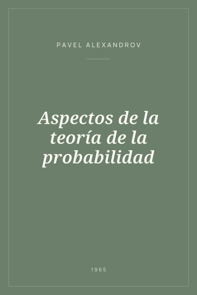 Portada de Aspectos de la teoría de la probabilidad