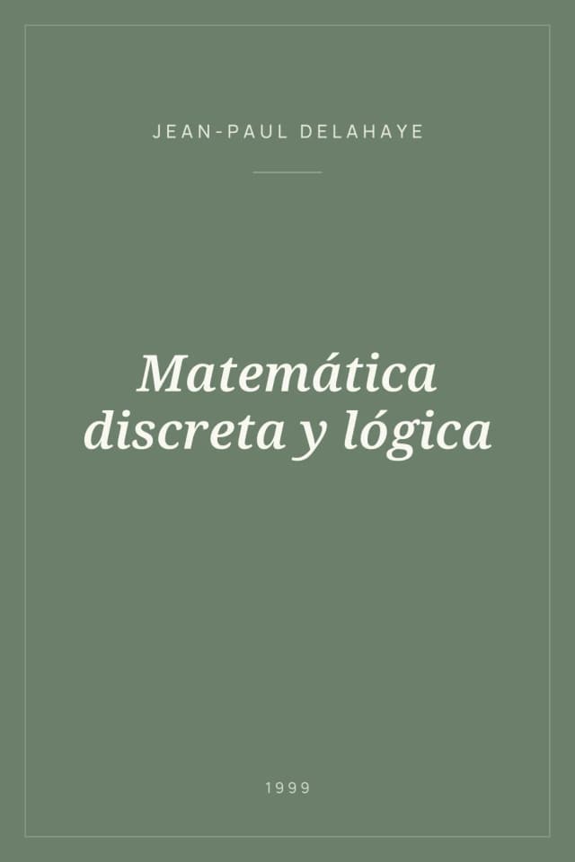 Portada de Matemática discreta y lógica