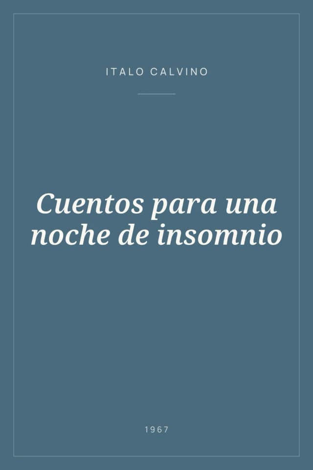 Portada de Cuentos para una noche de insomnio