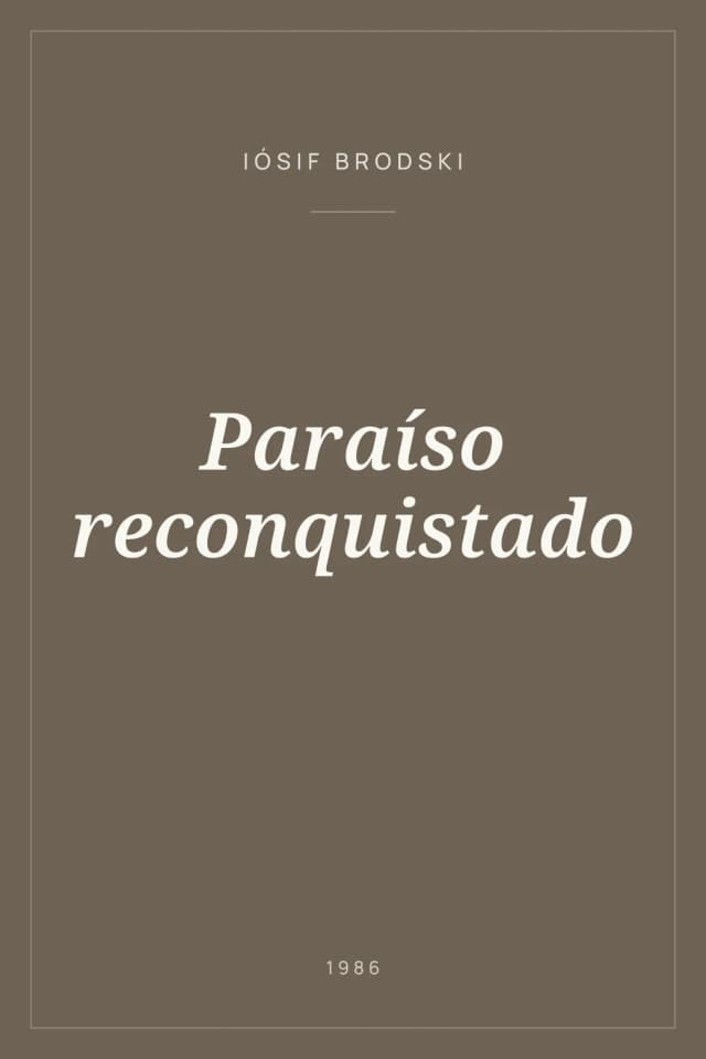 Portada de Paraíso reconquistado