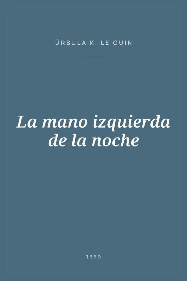 Portada de La mano izquierda de la noche