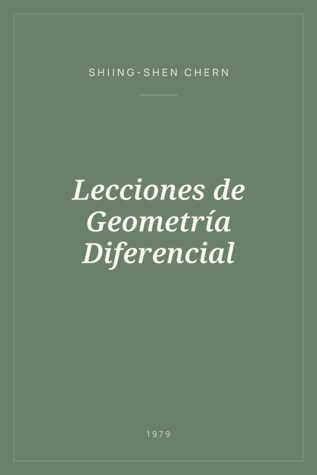 Portada de Lecciones de Geometría Diferencial