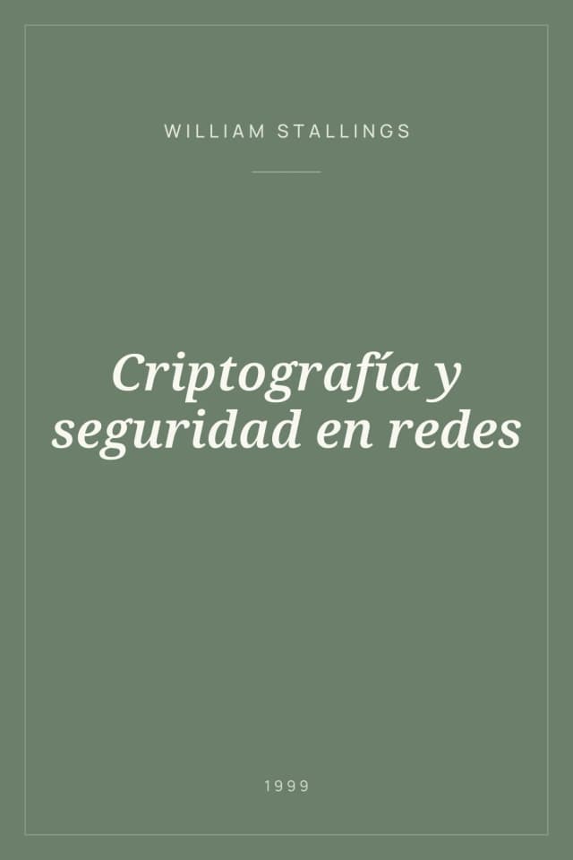 Portada de Criptografía y seguridad en redes