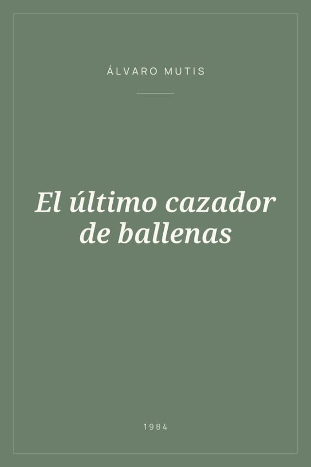 Portada de El último cazador de ballenas
