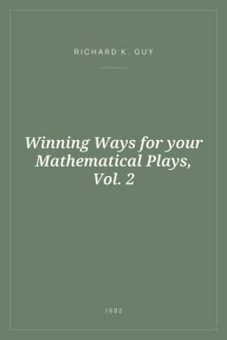 Portada de Winning Ways for your Mathematical Plays, Vol. 2