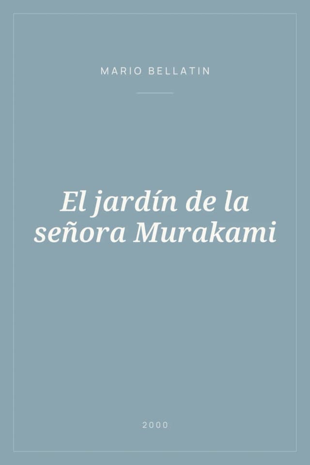Portada de El jardín de la señora Murakami